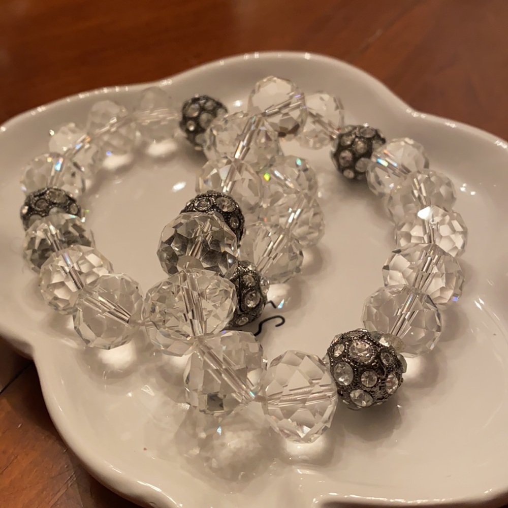 Two Vintage Givenchy Swarovski Crystal Bracelets - Picture 4 of 9